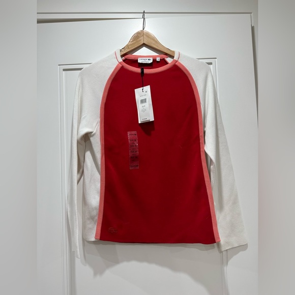 Red and white Lacoste sweater - Picture 1 of 4